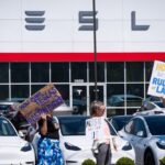 Elon Musk Tesla Protests